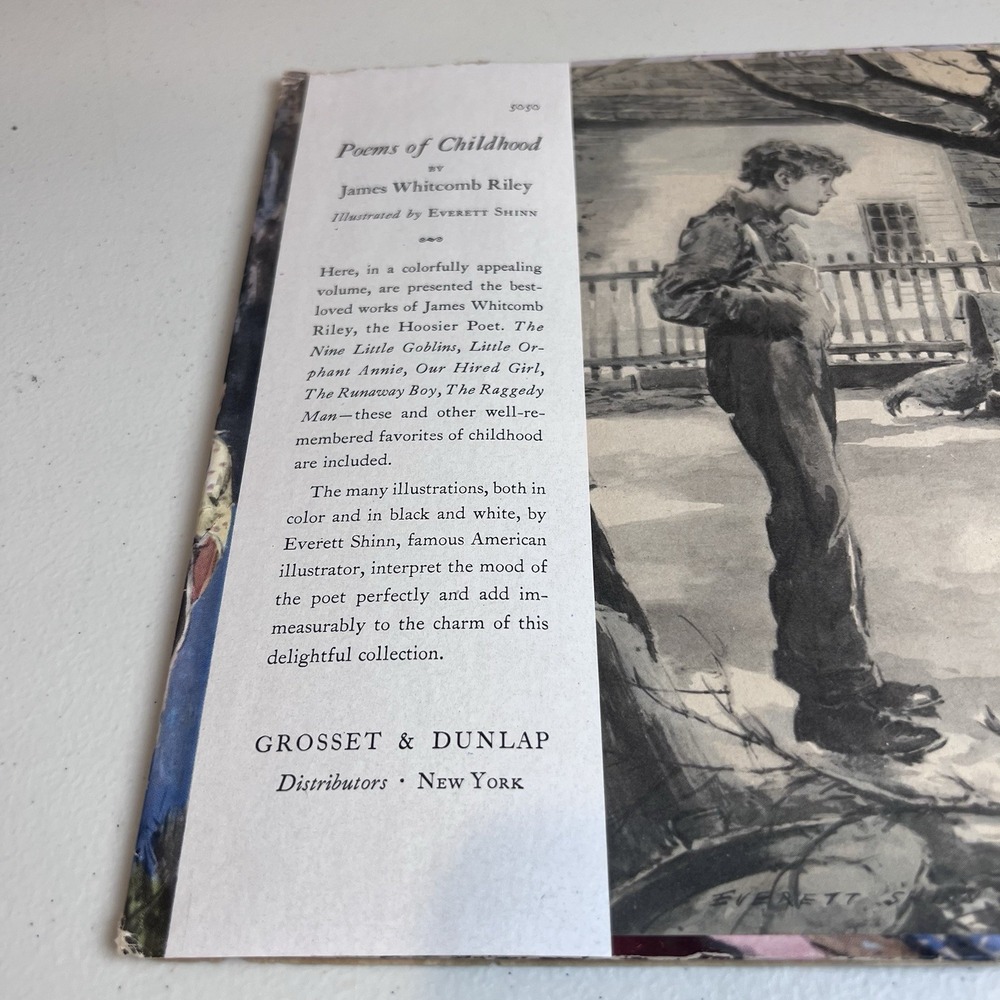 Vintage POEMS of Chilhood James Whitcomb Riley Childrens BOOK Everett Shinn 1943 - Picture 13 of 16